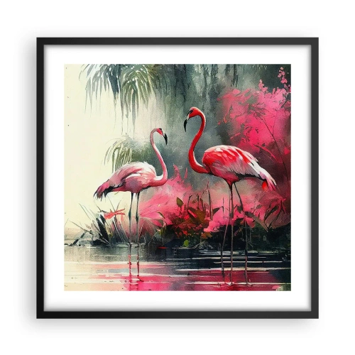 Affiche dans un cadre noir - Poster - Une leçon de grâce naturelle - 50x50 cm