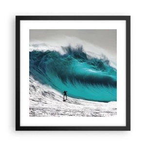 Affiche dans un cadre noir - Poster - Challenge accepté - 40x40 cm