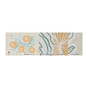 Échantillon de Papier Peint Premium Sand - Ethnique avec une pointe d'abstraction - Bohème, Citron, Minimalisme - 100x30 cm