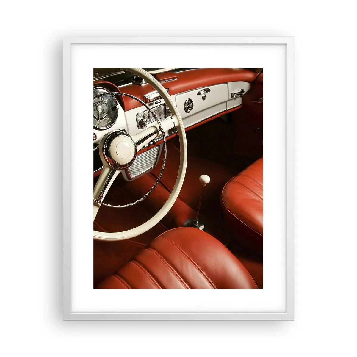Affiche dans un cadre blanc - Poster - Luxe de style vintage - 40x50 cm