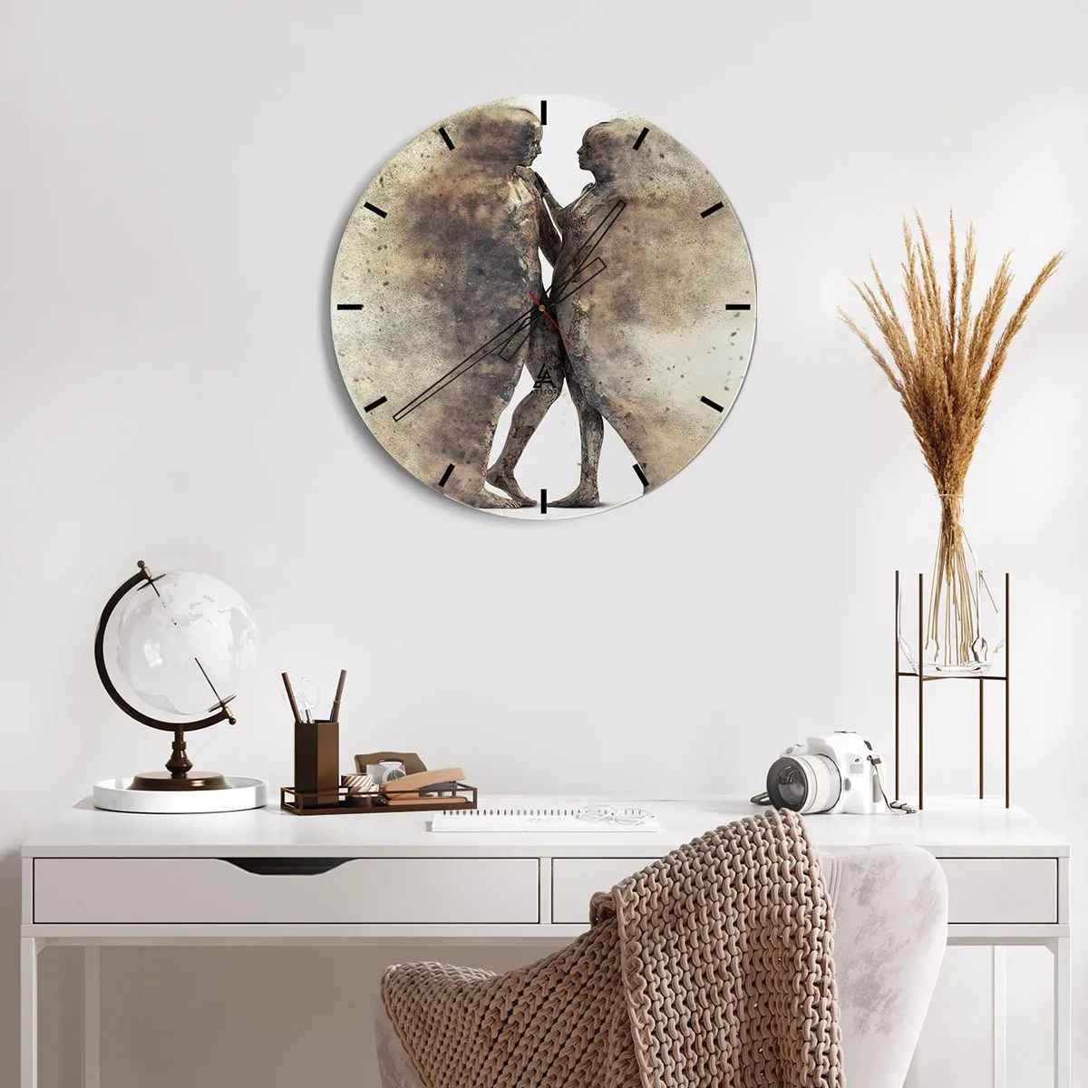 Horloge murale - Pendule murale - Ils sont sortis de la poussière pour aimer - 40x40 cm