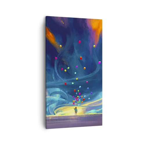 Impression sur toile - Image sur toile - Au vent bleu ciel - 45x80 cm