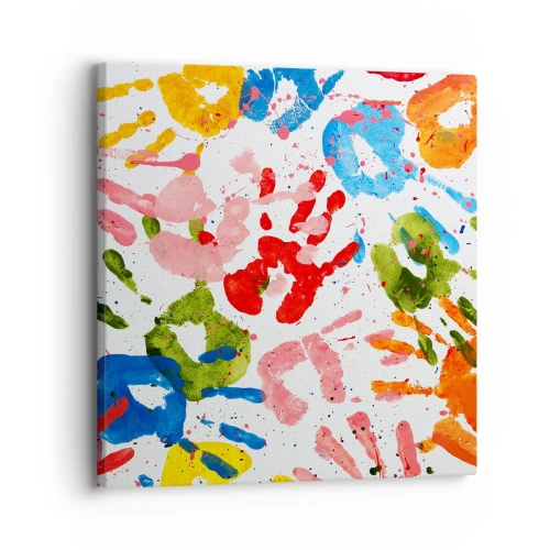 Impression sur toile - Image sur toile - Suivez les traces - 30x30 cm