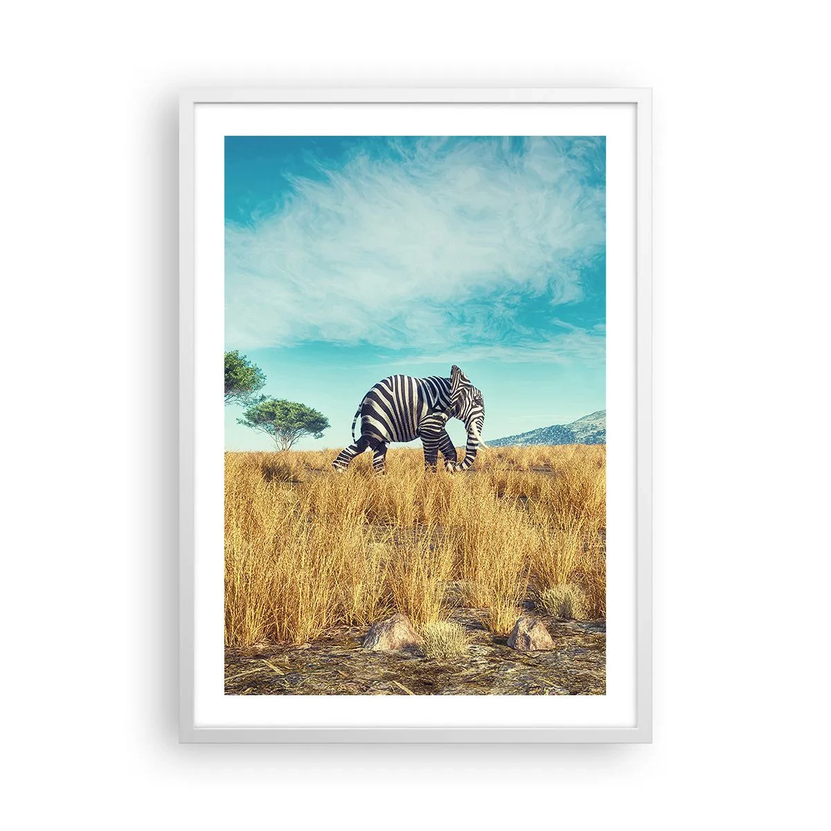 Affiche dans un cadre blanc - Poster - Le gris n'est déjà plus à la mode - 50x70 cm