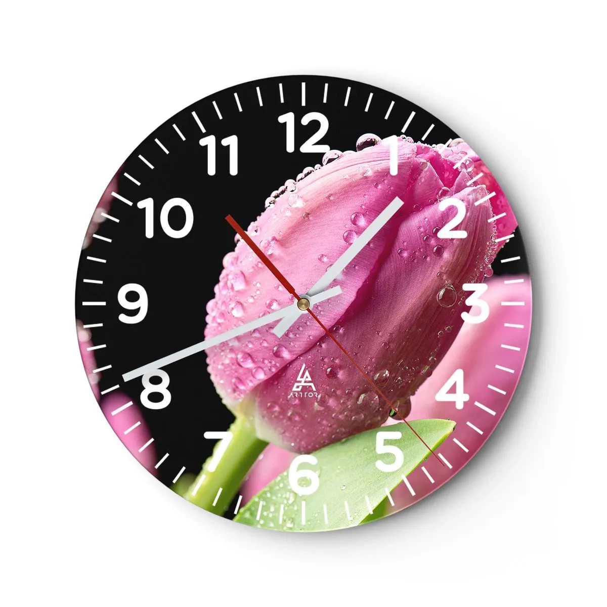 Horloge murale - Pendule murale - Rêve de lilas dans la rosée - 40x40 cm