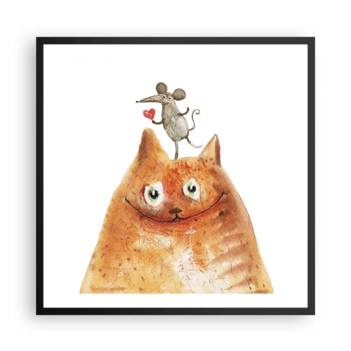 Affiche dans un cadre noir - Poster - Amour paradoxal - 60x60 cm