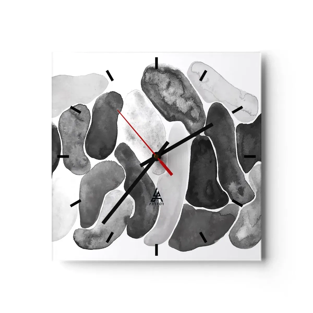 Horloge murale - Pendule murale - Abstraction rocheuse - 40x40 cm