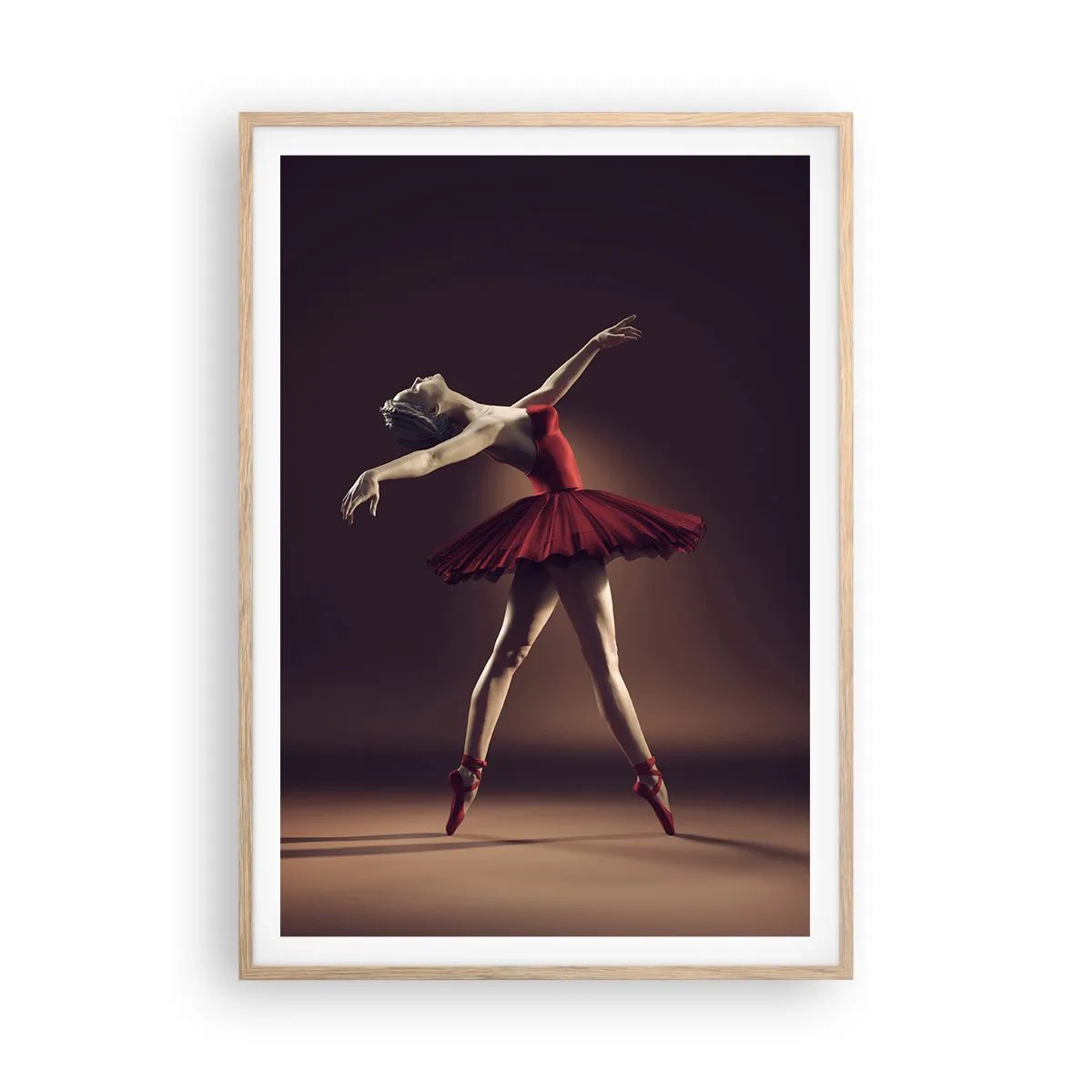 Affiche dans un chêne clair - Poster - Une danseuse étoile - 70x100 cm