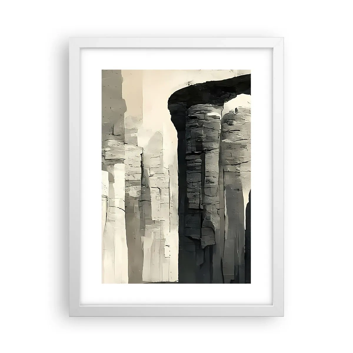 Affiche dans un cadre blanc - Poster - La majesté de l'Antiquité - 30x40 cm