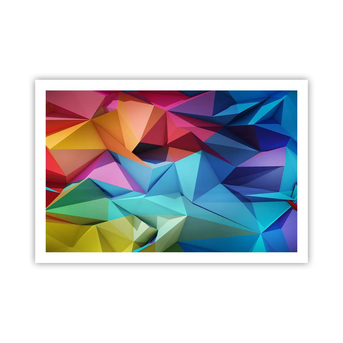 Affiche - Poster - Origami arc-en-ciel - 91x61 cm
