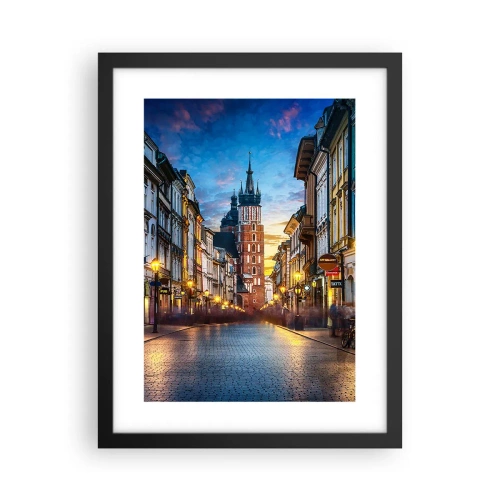 Affiche dans un cadre noir - Poster - La magie de Cracovie - 30x40 cm