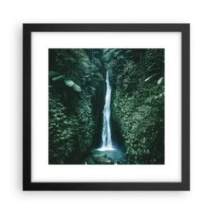 Affiche dans un cadre noir - Poster - Fontaine tropicale - 30x30 cm