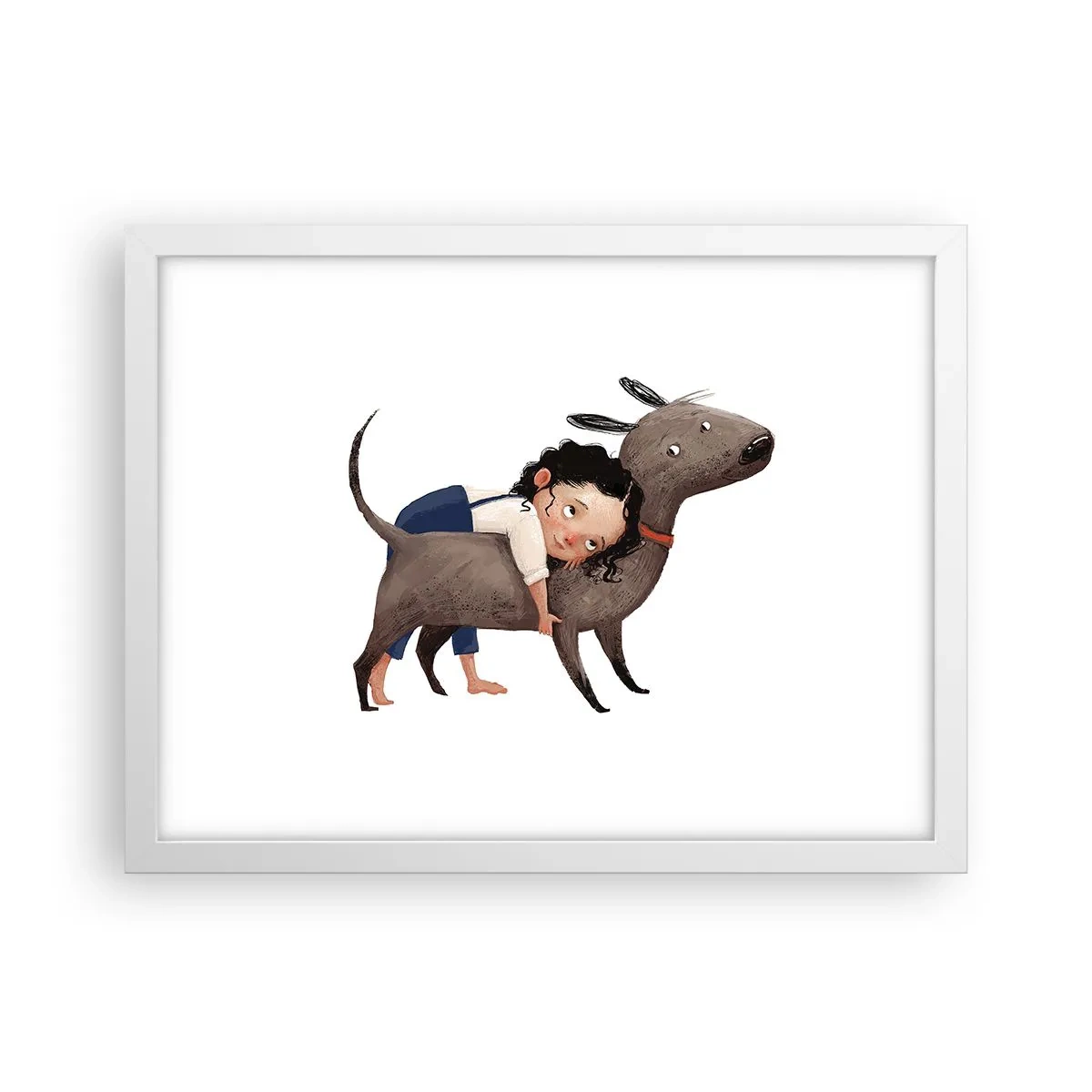 Affiche dans un cadre blanc - Poster - Les meilleurs amis - 40x30 cm