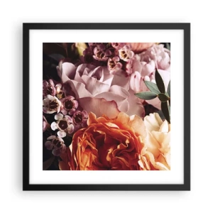Affiche dans un cadre noir - Poster - Enveloppé de beauté - 40x40 cm