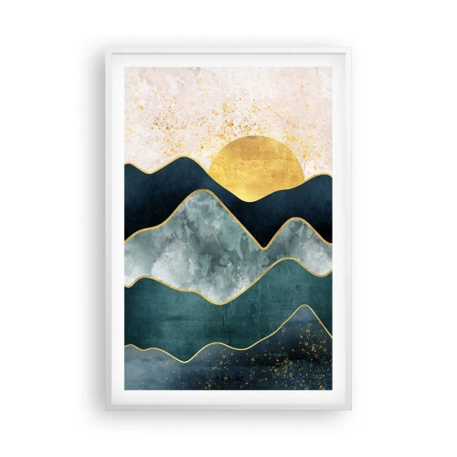 Affiche dans un cadre blanc - Poster - Après les sept montagnes - 61x91 cm
