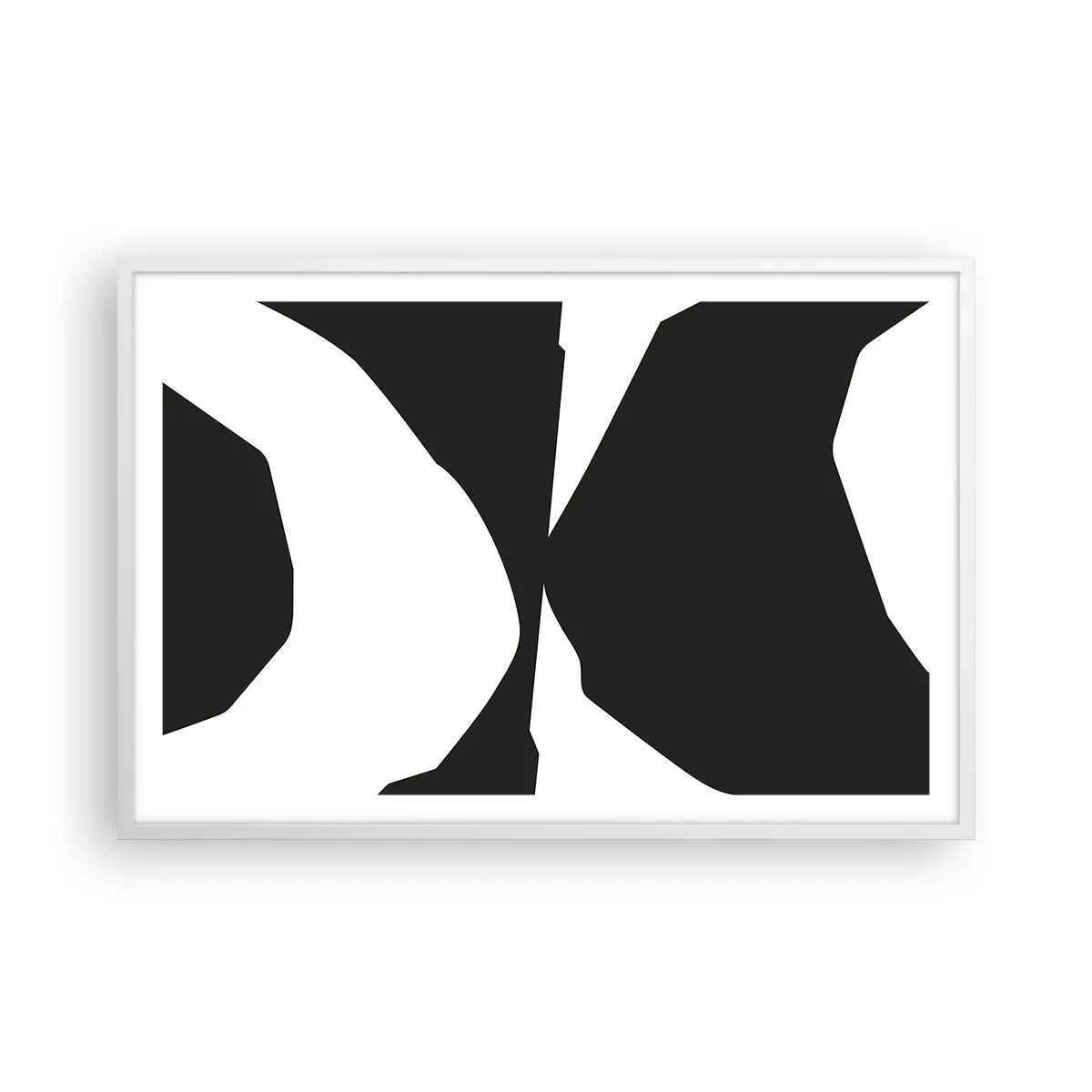 Affiche dans un cadre blanc - Poster - Positif négatif - 91x61 cm