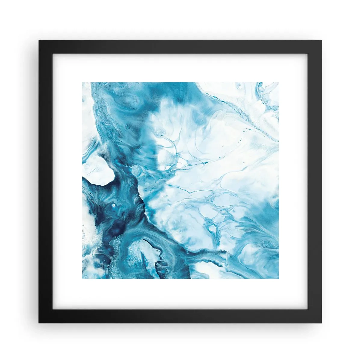 Affiche dans un cadre noir - Poster - Concert de bleu - 30x30 cm