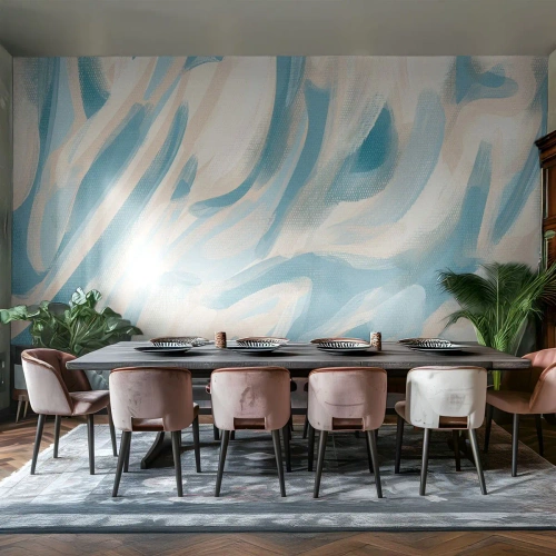 Papier Peint Photo Premium Sand - Brise printanière - Morceau, Brillant, Pastel - 450x315 cm