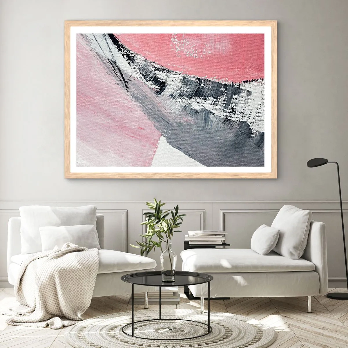 Affiche dans un chêne clair - Poster - Composition assortie - 100x70 cm