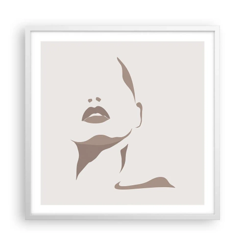 Affiche dans un cadre blanc - Poster - Fait de lumière et d'ombre - 60x60 cm