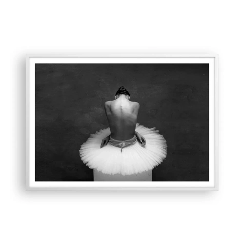 Affiche dans un cadre blanc - Poster - C'est justement en train de fleurir - 100x70 cm