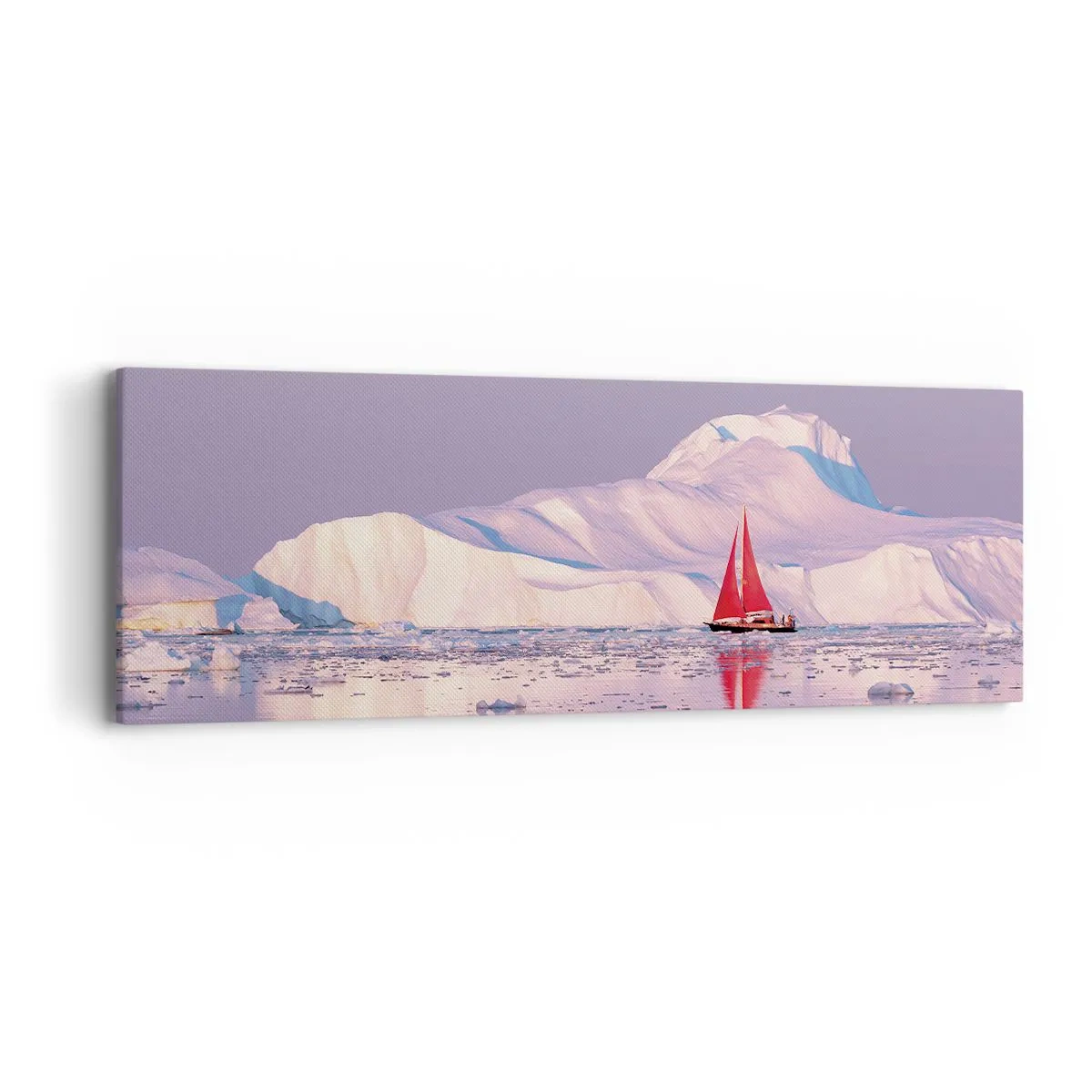 Impression sur toile - Image sur toile - La chaleur de la voile, le froid de la glace - 90x30 cm