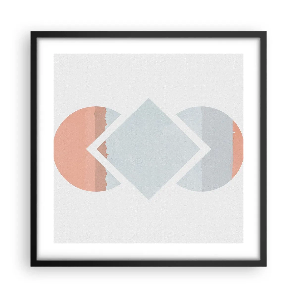 Affiche dans un cadre noir - Poster - La situation est clair - 50x50 cm