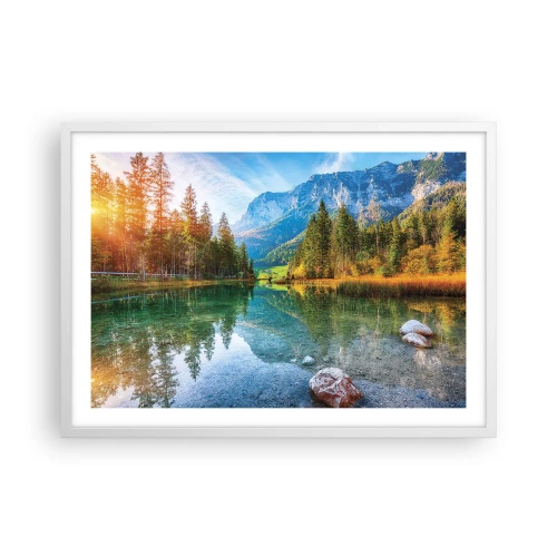 Affiche dans un cadre blanc - Poster - Douceur automnale - 70x50 cm