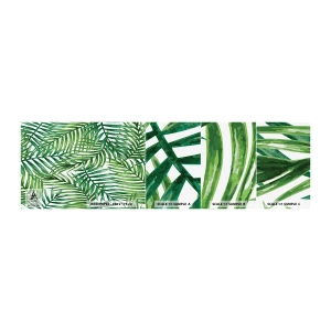 Échantillon De Papier Peint Standard Eco - Sous la canopée verte - Abstraction, Feuille de palmier, Cocotier - 100x30 cm
