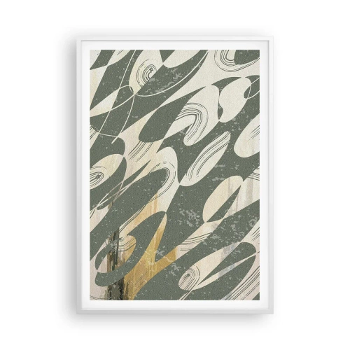 Affiche dans un cadre blanc - Poster - Abstraction rythmique - 70x100 cm