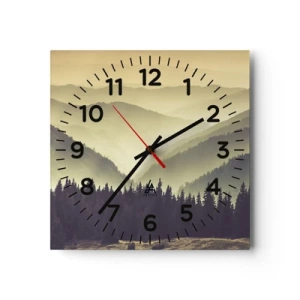 Horloge murale - Pendule murale - Derrière les sept montagnes… - 30x30 cm