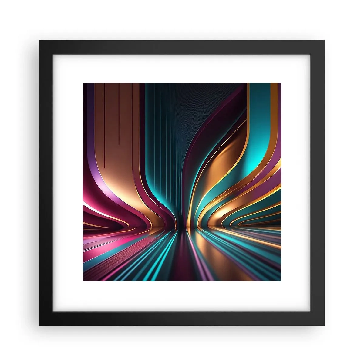 Affiche dans un cadre noir - Poster - Architektura światła - 30x30 cm