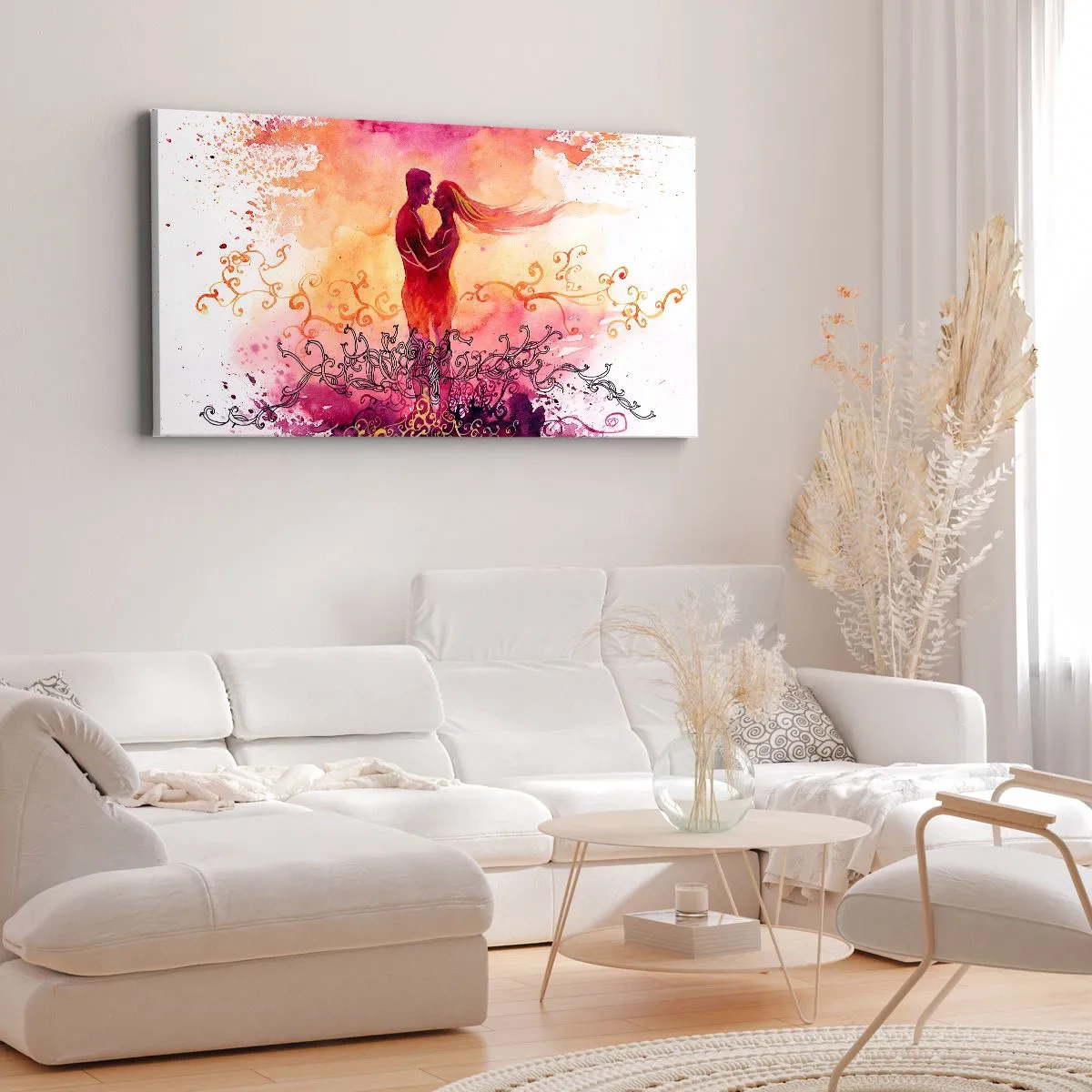 Impression sur toile - Image sur toile - Un coeur! Je n'ai pas besoin de beaucoup… - 90x30 cm