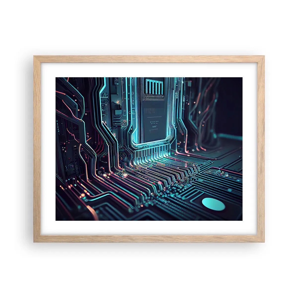 Affiche dans un chêne clair - Poster - Je pense comme ça… - 50x40 cm