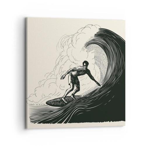 Impression sur toile - Image sur toile - Le roi de la vague - 70x70 cm