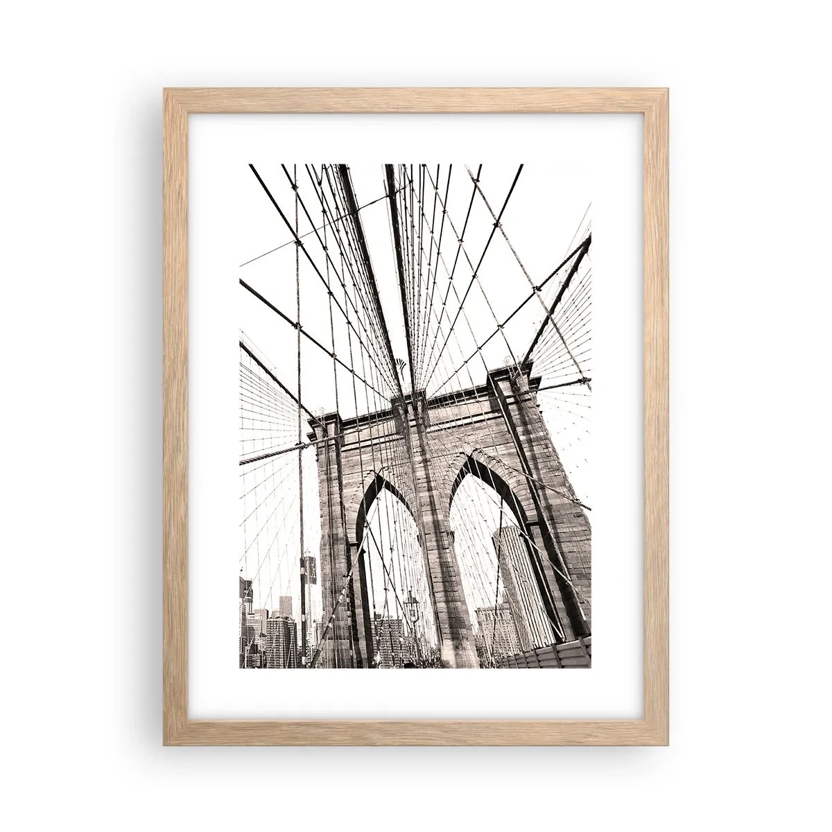 Affiche dans un chêne clair - Poster - Cathédrale New Yorkaise - 30x40 cm