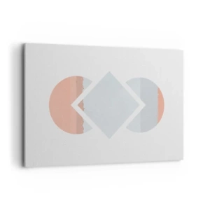 Impression sur toile - Image sur toile - Une peinture minimaliste aux formes géométriques - 120x80cm - La situation est clair - Décoration murale moderne pour le salon et la chambre ARTTOR