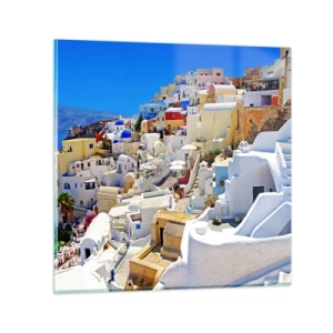 Impression sur verre - Image sur verre - Le rêve d'un été grec - 40x40 cm