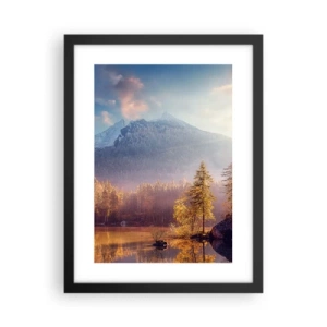 Affiche dans un cadre noir - Poster - Dans les montagnes et les vallées - 30x40 cm