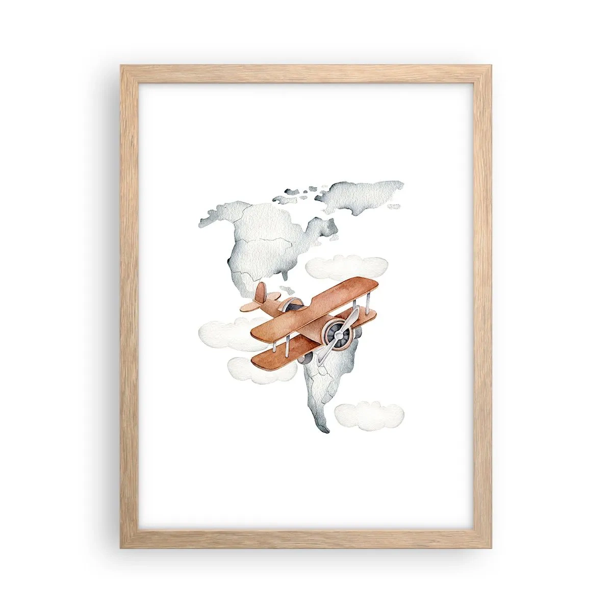 Affiche dans un chêne clair - Poster - Dans un esprit pionnier - 30x40 cm