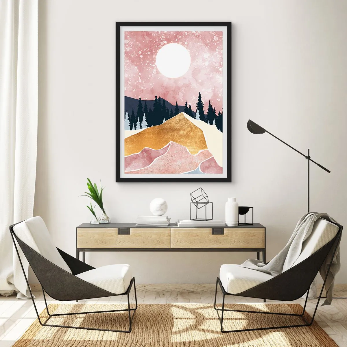 Affiche dans un cadre noir - Poster - Gardien de la nuit - 40x50 cm