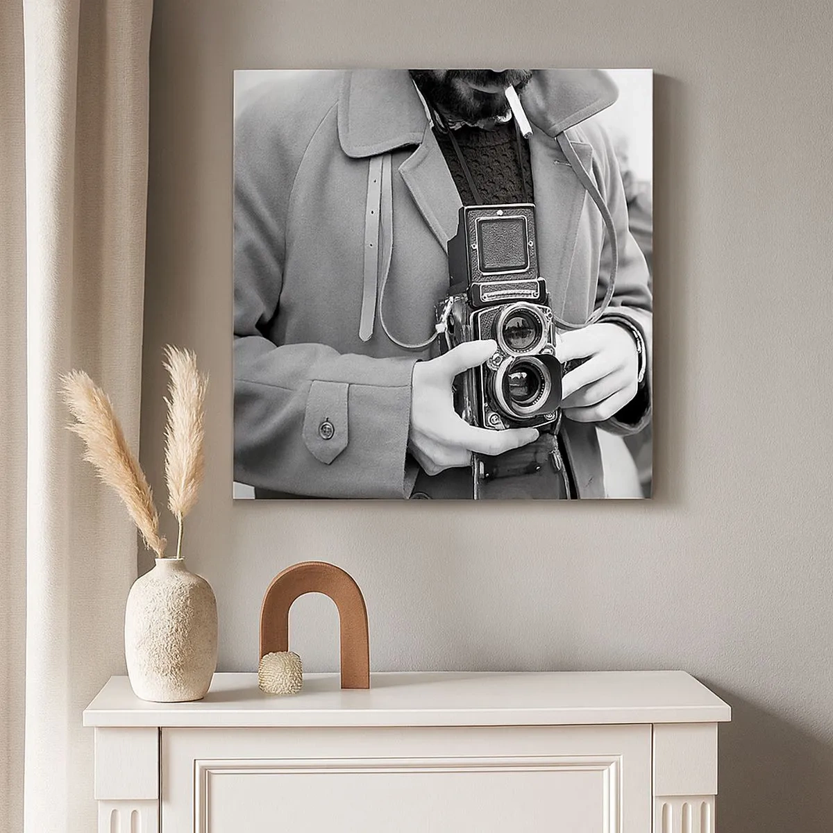 Impression sur toile - Image sur toile - Dans un style rétro - 30x30 cm