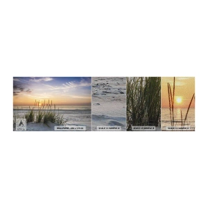 Échantillon de Papier Peint Premium Sand - Regarde, pense, ressent - Paysage, Plage, Mer - 100x30 cm