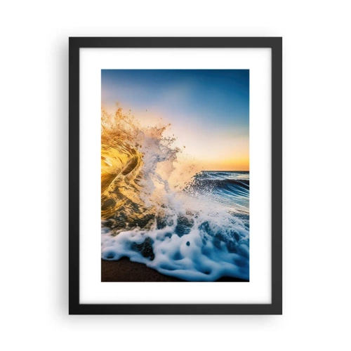 Affiche dans un cadre noir - Poster - S'amuser dans le sable - 30x40 cm