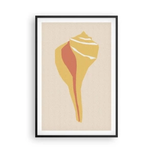 Affiche dans un cadre noir - Poster - Abstraction organique – croissance - 61x91 cm