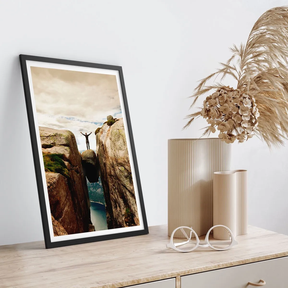 Affiche dans un cadre noir - Poster - Comment vous sentez-vous§ - 61x91 cm