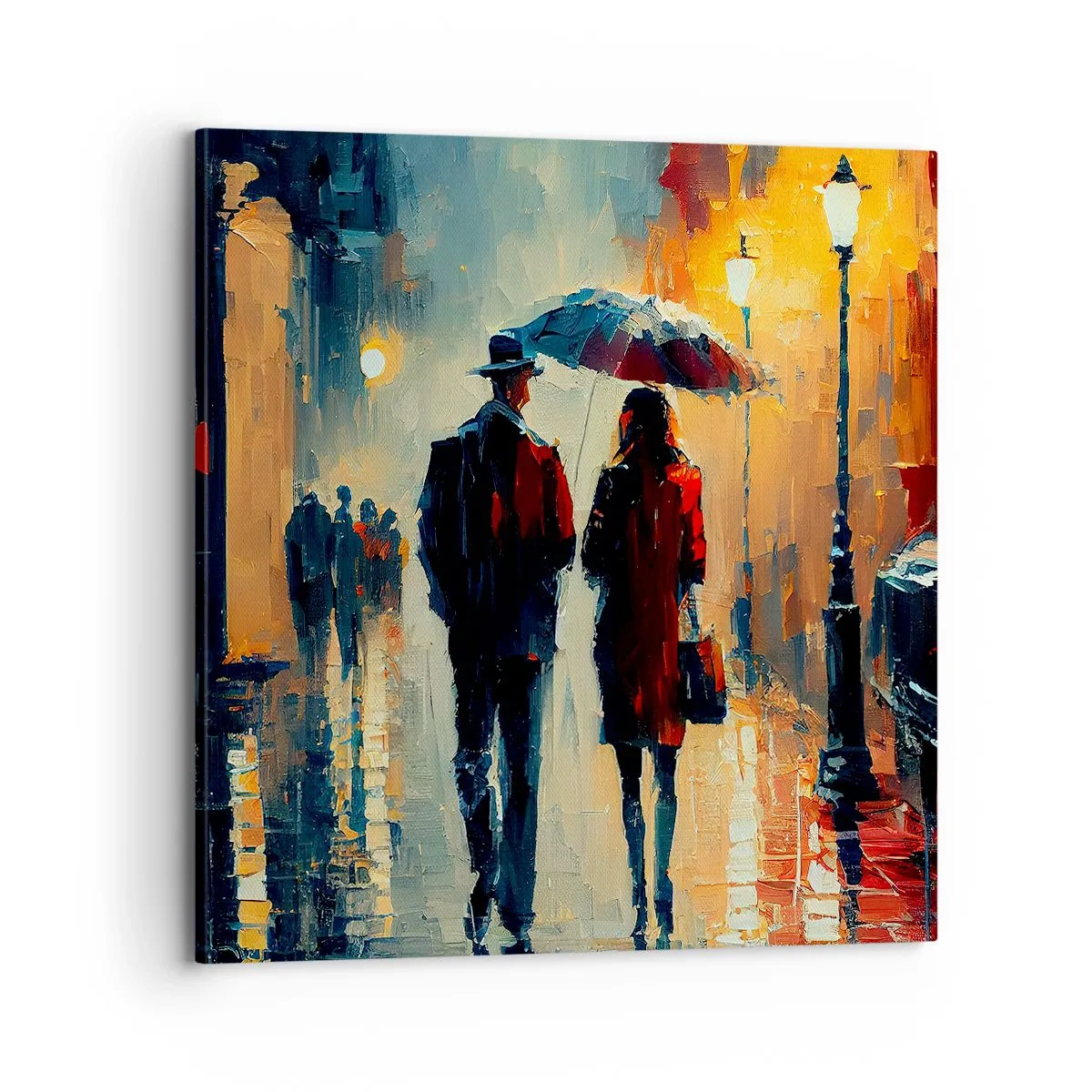 Impression sur toile - Image sur toile - Histoire d'amour urbaine - 70x70 cm