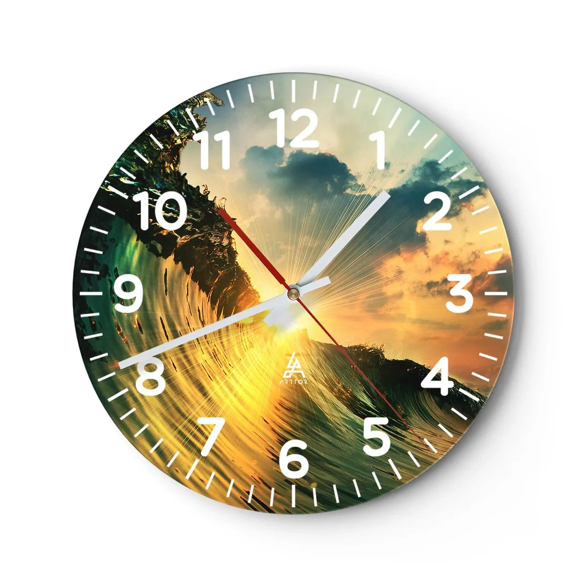 Horloge murale - Pendule murale - Surfeur, où es-tu ? - 30x30 cm