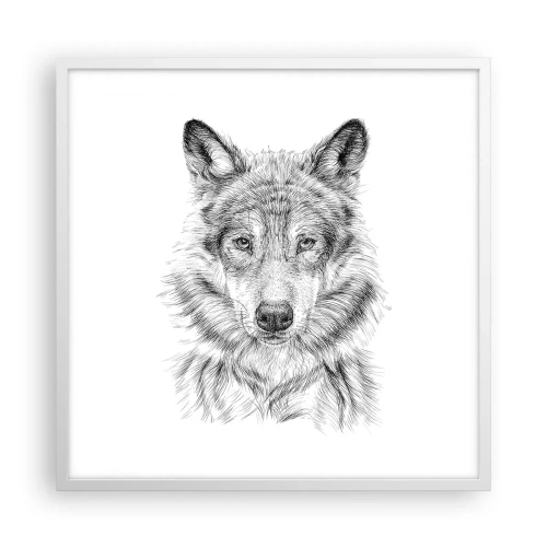 Affiche dans un cadre blanc - Poster - Un leader né - 60x60 cm