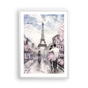 Affiche dans un cadre blanc - Poster - Comment tomber amoureu, il faut juste... - 50x70 cm